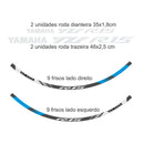 Adesivo Refletivo Roda Holográfico (Friso e Logotipo) - Yamaha Yzf R15