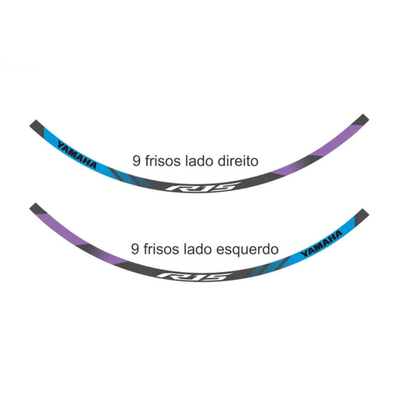 Adesivo Refletivo Roda (Friso) - Yamaha Yzf R15