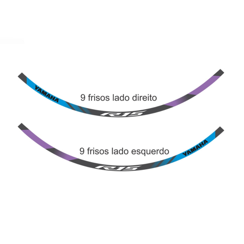 Adesivo Refletivo Roda (Frisos) - Yamaha Yzf R15