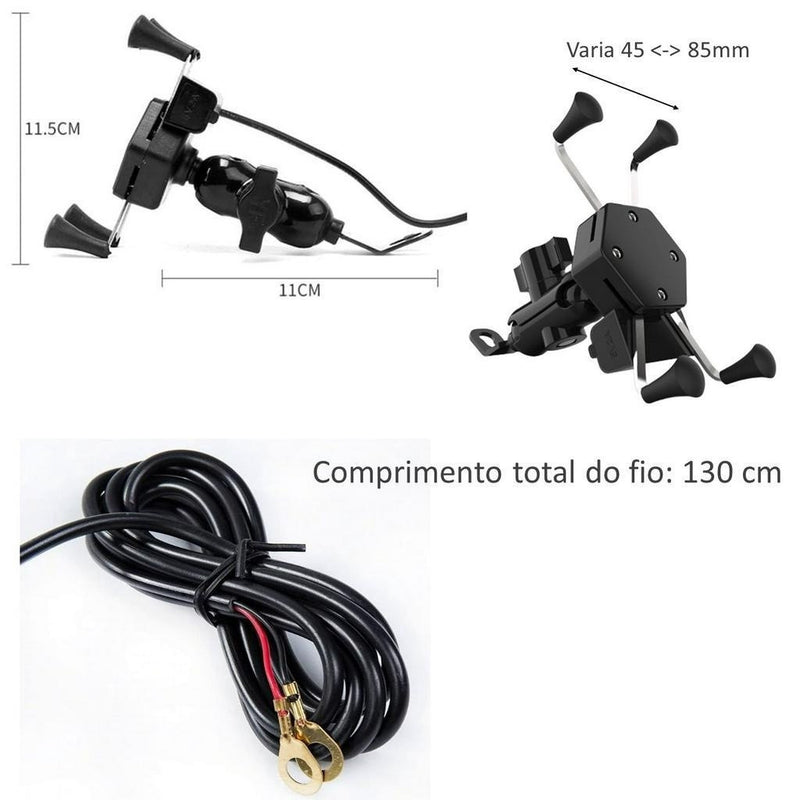Suporte para Celular c/ Carregador | Yamaha YZF-R15