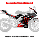 Adesivo Completo Monster Vermelho - Yamaha YZF R15