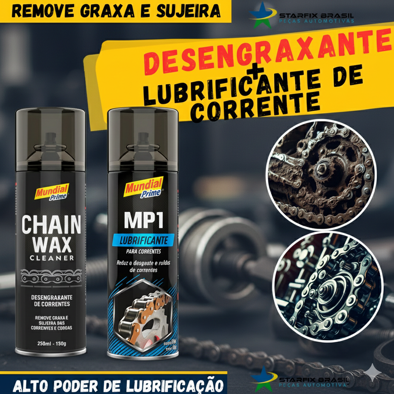 Kit Desengraxante Waxx Cleaner + Lubrificante de Correntes Mp1 | Yamaha R15