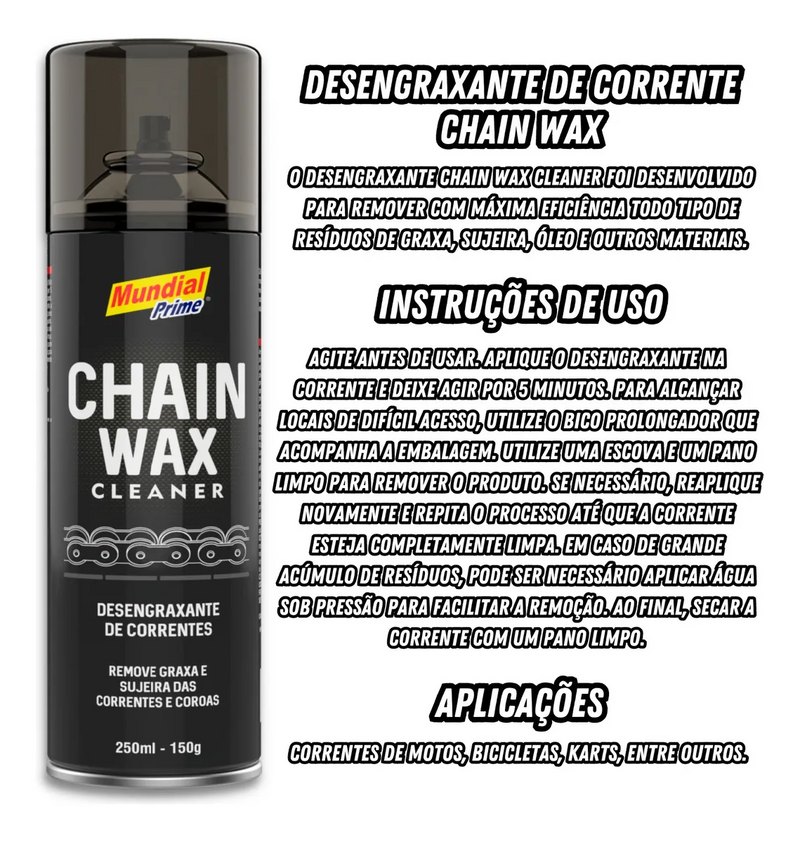 Kit Desengraxante Waxx Cleaner + Lubrificante de Correntes Mp1 | Yamaha R15